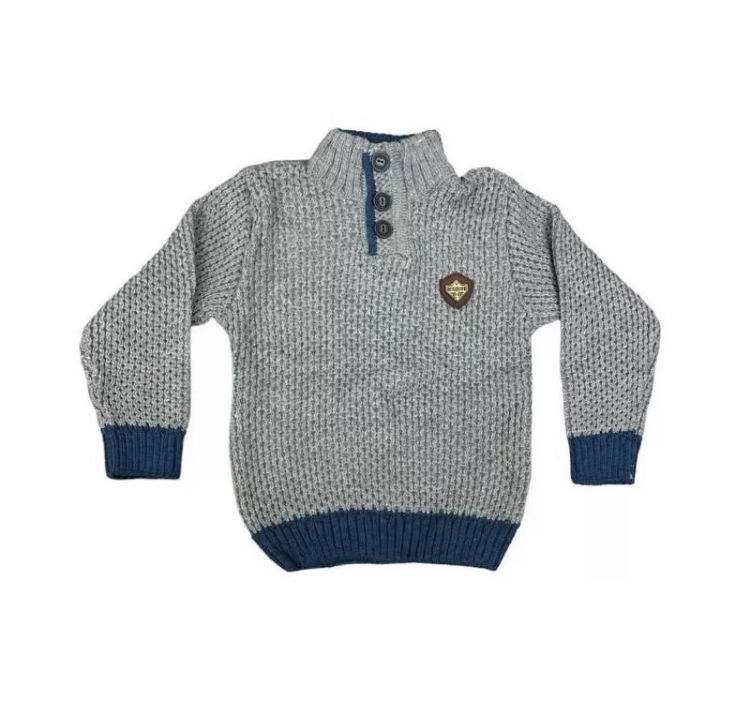 Picture of HB3 BOYS WOOL SWEATER WITH 3 BUTTONS ON COLLAR